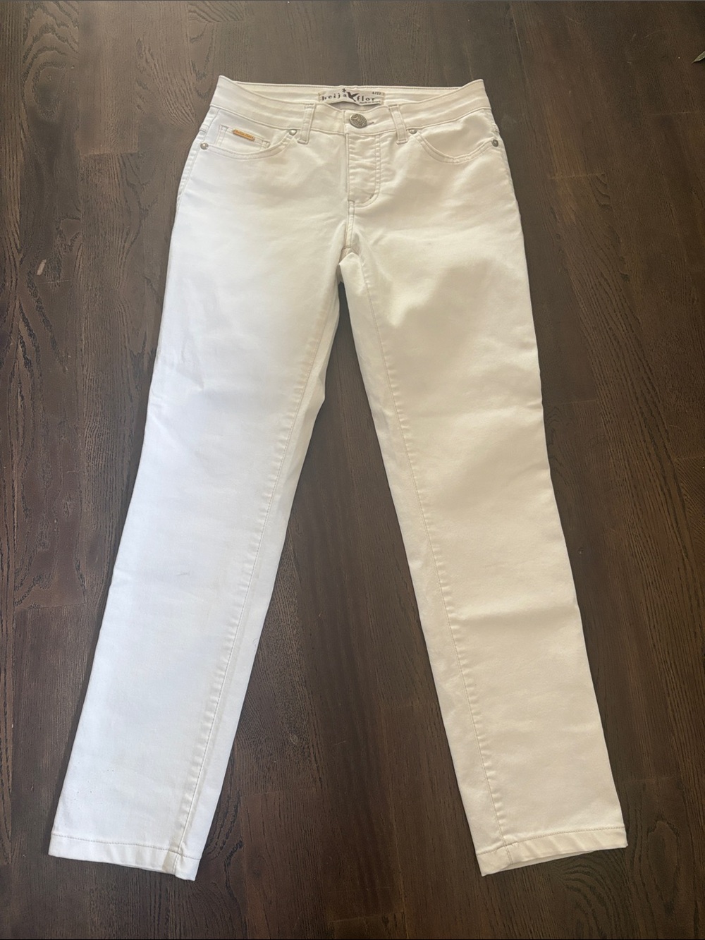 Beija-Flor NWOT Pure White Audrey Ankle Crop Jeans Sz 4/27